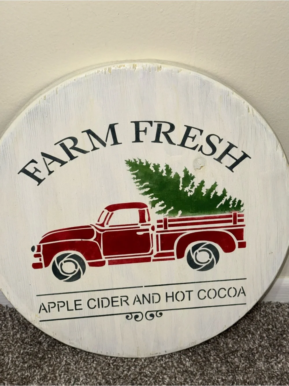 Fresh farm large round wall decor